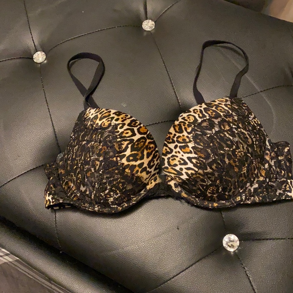 Leopard lace very sexy push-up bra